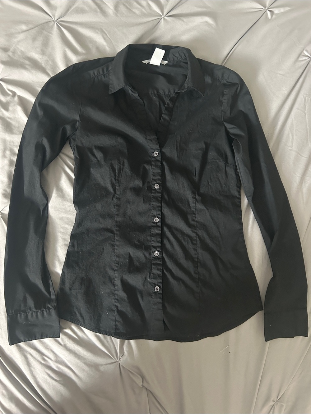 H&M Black Women's Button-Down Shirt